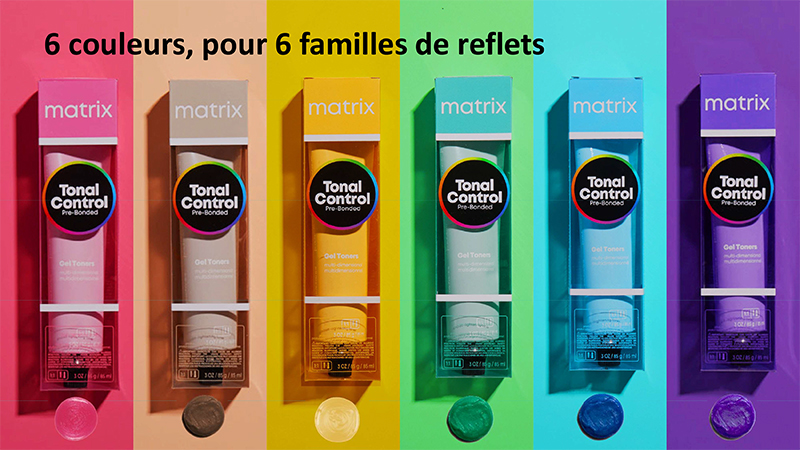tonal control 6 couleurs, pour 6 familles de reflets