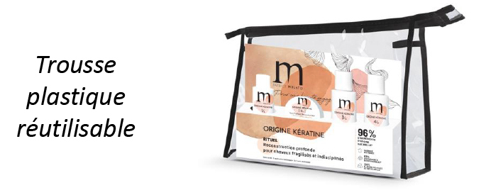 Un kit de départ avec sa trousse plastique réutilisable existe.